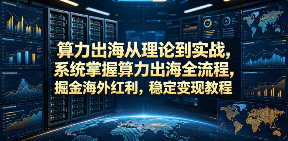 算力出海从理论到实战,系统掌握算力出海全流程,掘金海外红利,稳定变现教程-玩备项目资源网