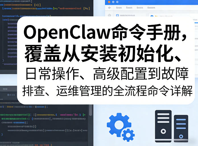 OpenClaw命令手册，覆盖从安装初始化、日常操作、高级配置到故障排查、运维管理的全流程命令详解-玩备项目资源网