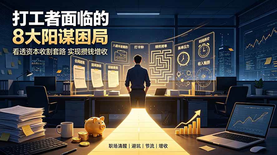 (19448期)付费文章:打工者面临的8大阳谋困局,看透资本收割套路实现攒钱增收-玩备项目资源网