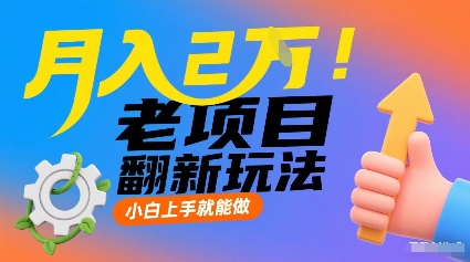 月入2W！老项目翻新玩法，小白上手就能做，非常容易上手-玩备项目资源网