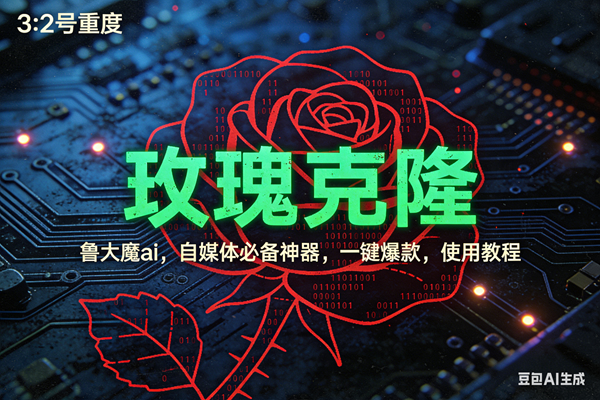 （17206期）玫瑰克隆神器，ai鲁大魔，自媒体必备工具，一键爆款神器，详细教程。-玩备项目资源网