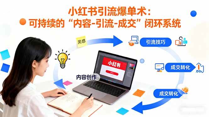 (16362期)小红书引流爆单术:构建一套低成本 可持续的“内容-引流-成交”闭环系统-玩备项目资源网