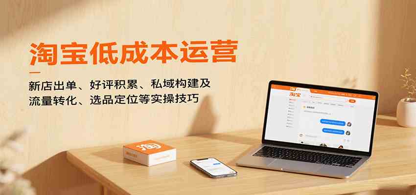 淘宝低成本运营，新店出单、好评积累、私域构建及流量转化、选品定位等实操技巧-玩备项目资源网