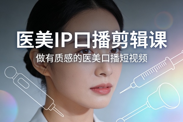 医美IP口播剪辑课,做有质感的医美口播短视频-玩备项目资源网