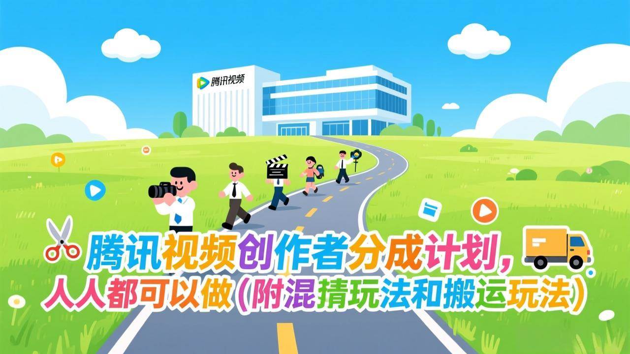 （17137期）腾讯视频创作者分成计划，人人都可以做（附混剪玩法和搬运玩法）-玩备项目资源网
