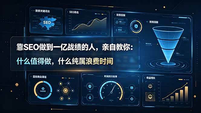 (19197期)靠SEO做到一亿战绩的人,亲自教你:什么值得做,什么纯属浪费时间【原创双语字幕】-玩备项目资源网