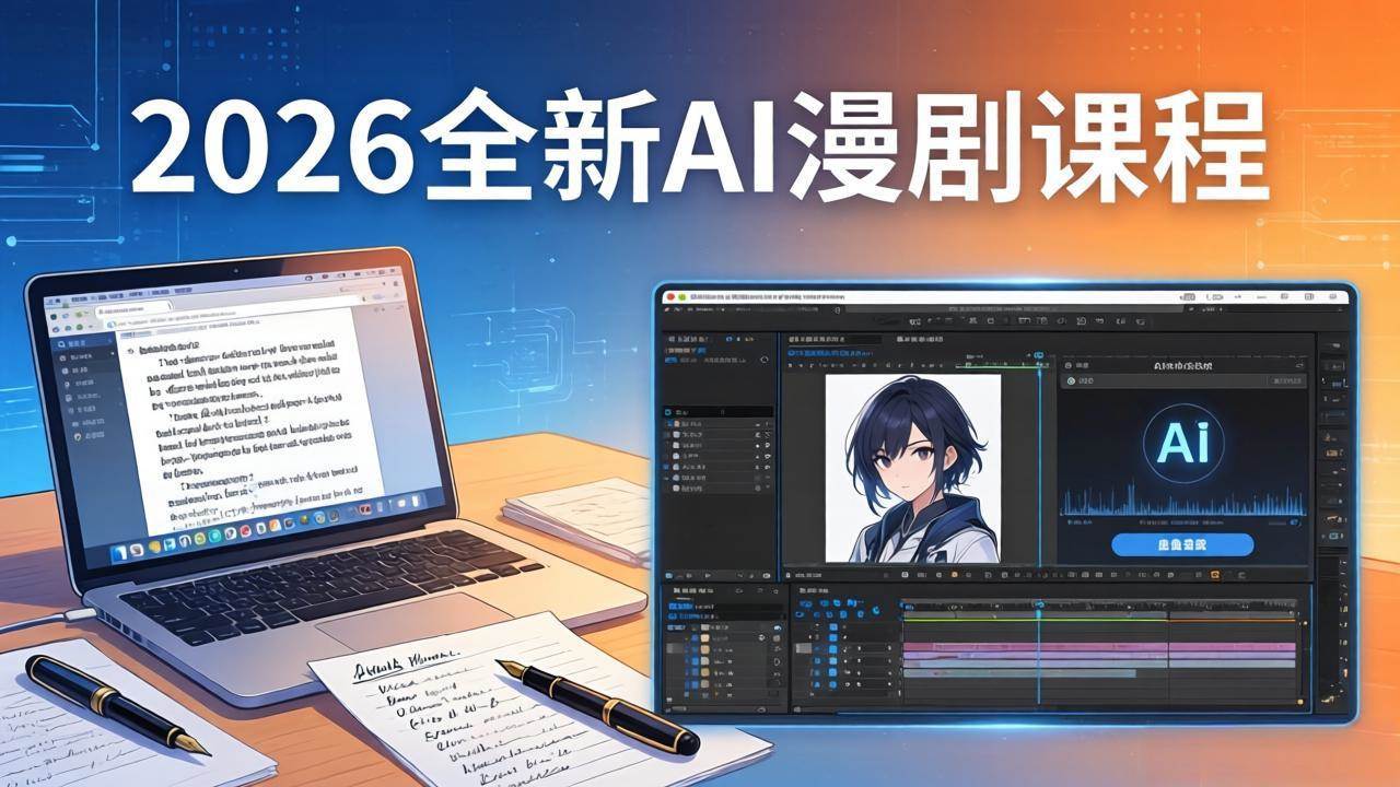 （17893期）2026全新AI漫剧课程：覆盖创作全链路，教你写作分镜剪辑配音一站式打造漫剧作品-玩备项目资源网