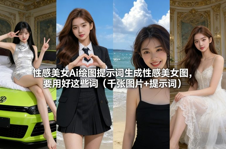 性感美女Ai绘图提示词生成性感美女图，要用好这些词（千张图片+提示词）-玩备项目资源网