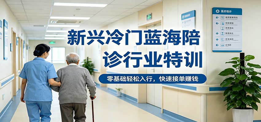 新兴冷门蓝海陪诊行业特训，零基础轻松入行，快速接单赚钱-玩备项目资源网