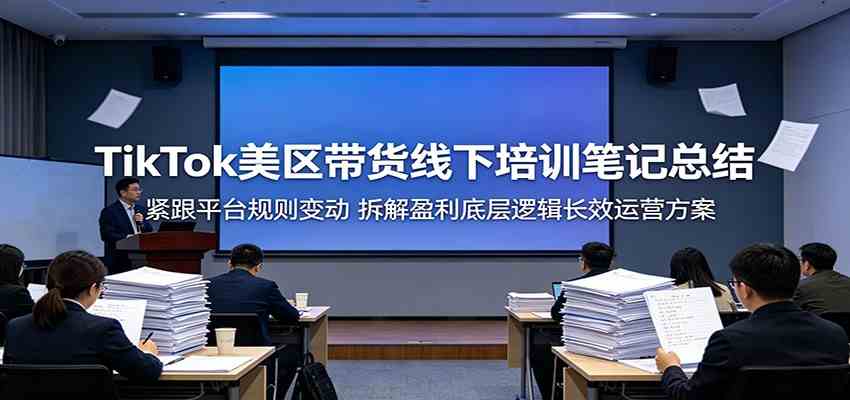 TikTok美区带货线下培训笔记总结:紧跟平台规则变动,拆解盈利底层逻辑长效运营方案-玩备项目资源网