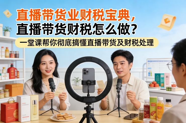 直播带货业财税宝典，直播带货财税怎么做？一堂课帮你彻底搞懂直播带货及财税处理-玩备项目资源网