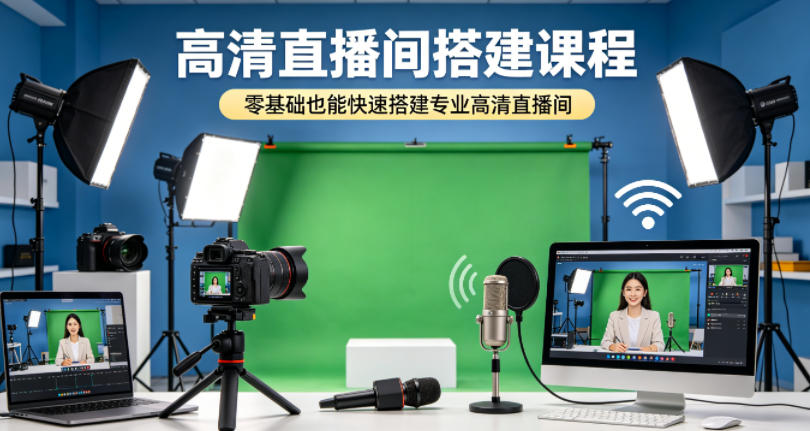 高清直播间搭建课程，零基础也能快速搭建专业高清直播间-玩备项目资源网
