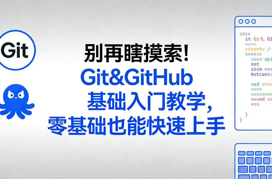 别再瞎摸索！Git&GitHub基础入门教学，零基础也能快速上手-玩备项目资源网
