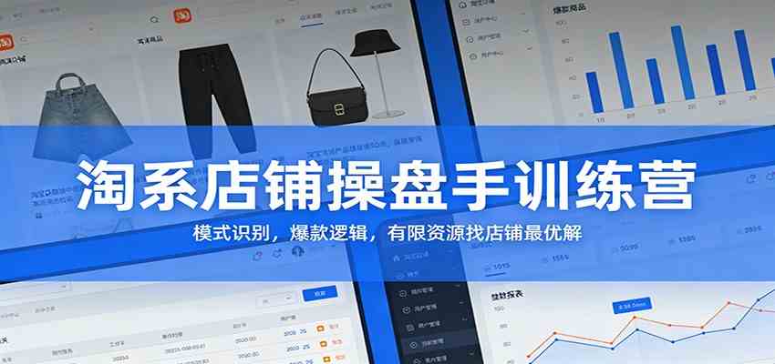 淘系店铺操盘手训练营：模式识别，爆款逻辑，有限资源找店铺最优解-玩备项目资源网