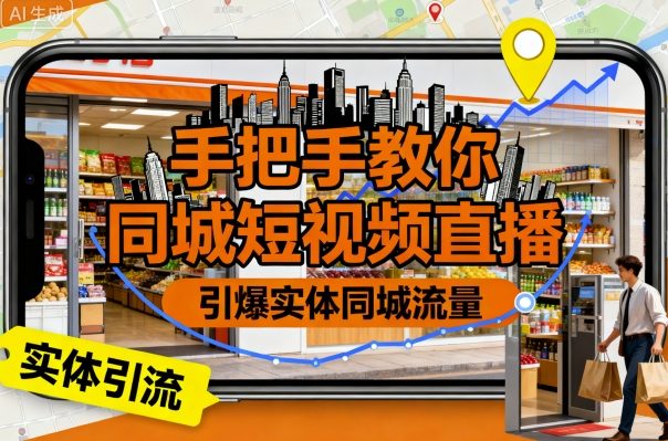 手把手教你同城短视频直播，引爆实体同城流量-玩备项目资源网