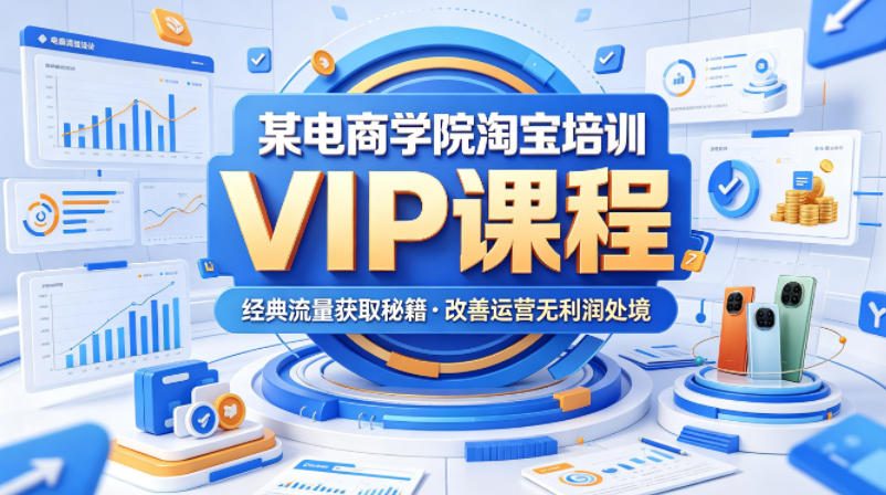 某电商学院淘宝培训VIP课程，各种经典有用的流量获取秘籍，改善运营产品没利润的处境（2026年5月）-玩备项目资源网