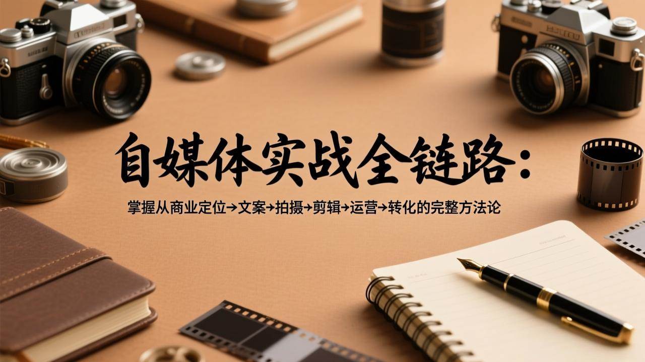 （17586期）自媒体实战全链路：掌握从商业定位→文案→拍摄→剪辑→运营→转化的完整方法论-玩备项目资源网