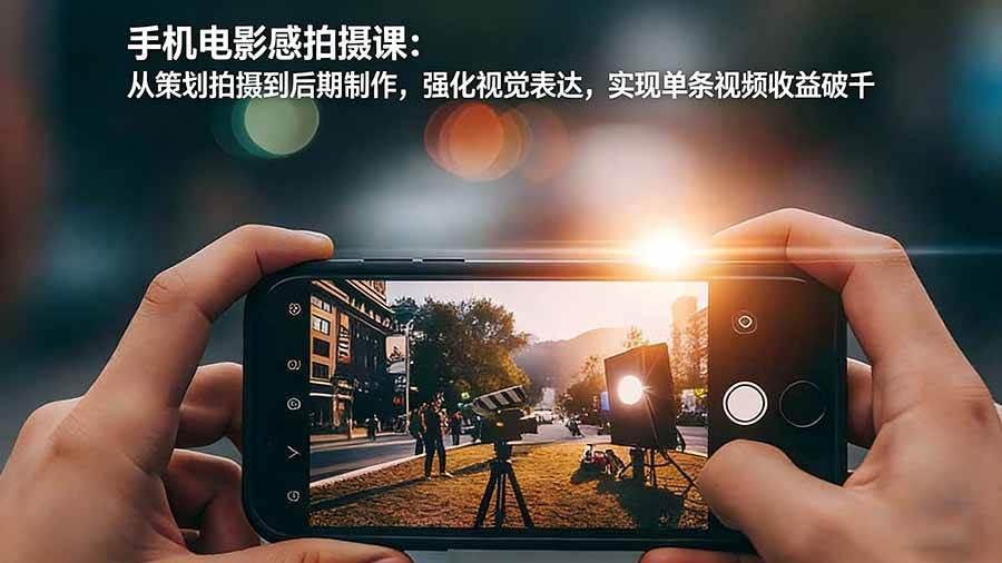 （17273期）手机电影感拍摄课：从策划拍摄到后期制作，强化视觉表达，实现单条视频收益破千-玩备项目资源网