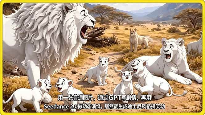 （18137期）用一张普通图片，通过GPT写剧情，再用Seedance 2.0做动态演绎，居然能生成迪士尼风格搞笑动画-玩备项目资源网