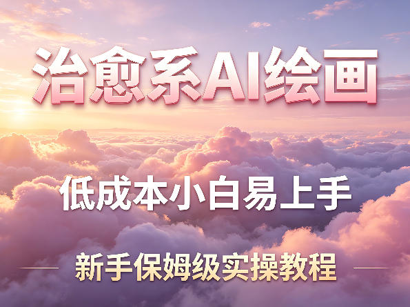 治愈系AI绘画提示词项目,低成本小白易上手,每天10分钟,新手保姆级实操教程-玩备项目资源网