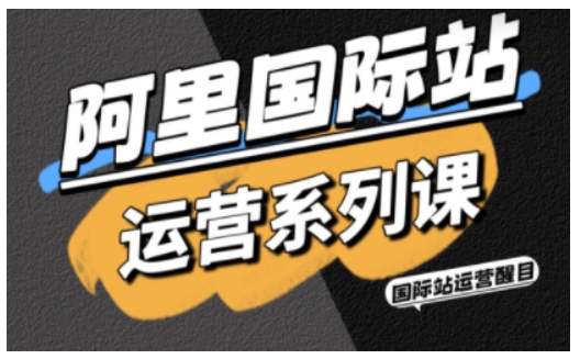 阿里国际站运营系列课，涵盖精准引流、直通车与全站推实战SOP，搭配AI效率工具包与高阶增长玩法（更新）-玩备项目资源网