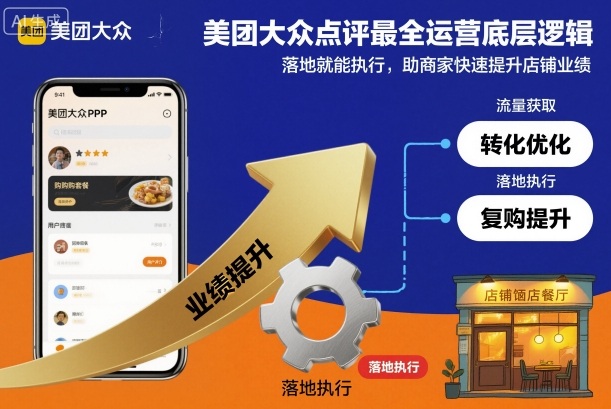 美团大众点评最全运营底层逻辑，落地就能执行，助商家快速提升店铺业绩-玩备项目资源网