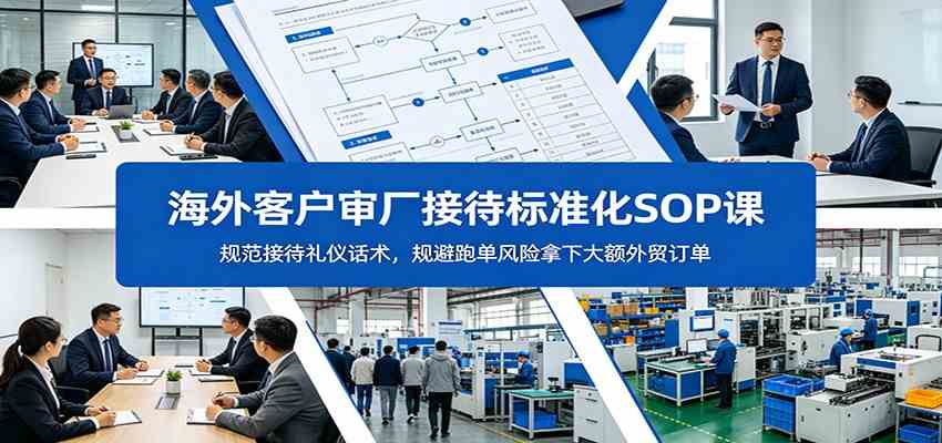 海外客户审厂接待标准化SOP课：规范接待礼仪话术，规避跑单风险拿下大额外贸订单-玩备项目资源网