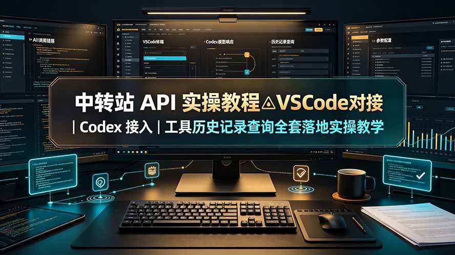 (19520期)中转站 API 实操教程△VSCode 对接|Codex 接入|工具历史记录查询全套落地实操教学-玩备项目资源网