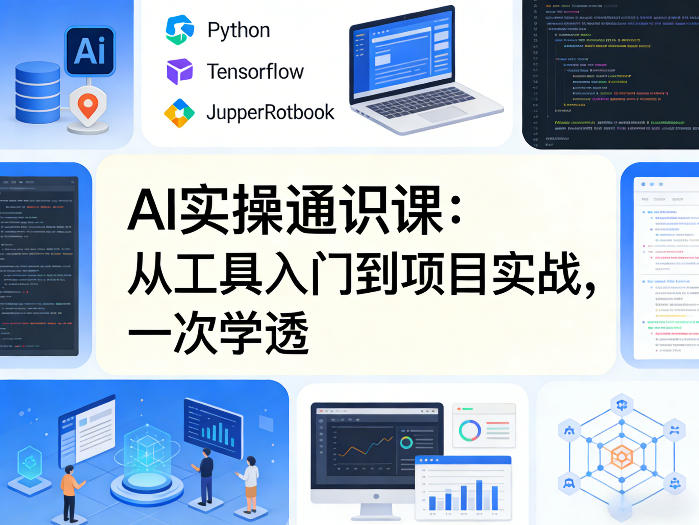 AI实操通识课，从工具入门到项目实战，一次学透-玩备项目资源网