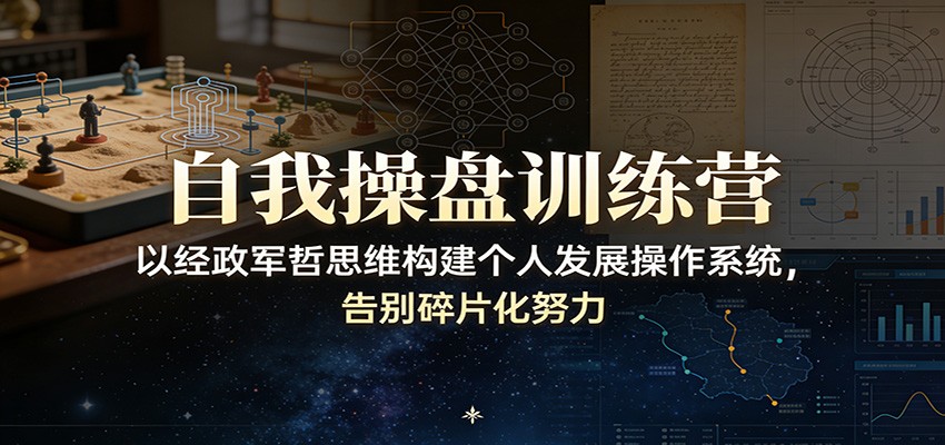自我操盘训练营：以经政军哲思维构建个人发展操作系统，告别碎片化努力-玩备项目资源网