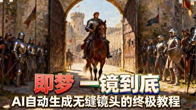 （18241期）即梦AI一镜到底终极教程，智能补帧+运镜技巧，AI自动生成无缝丝滑长镜头高效出片-玩备项目资源网