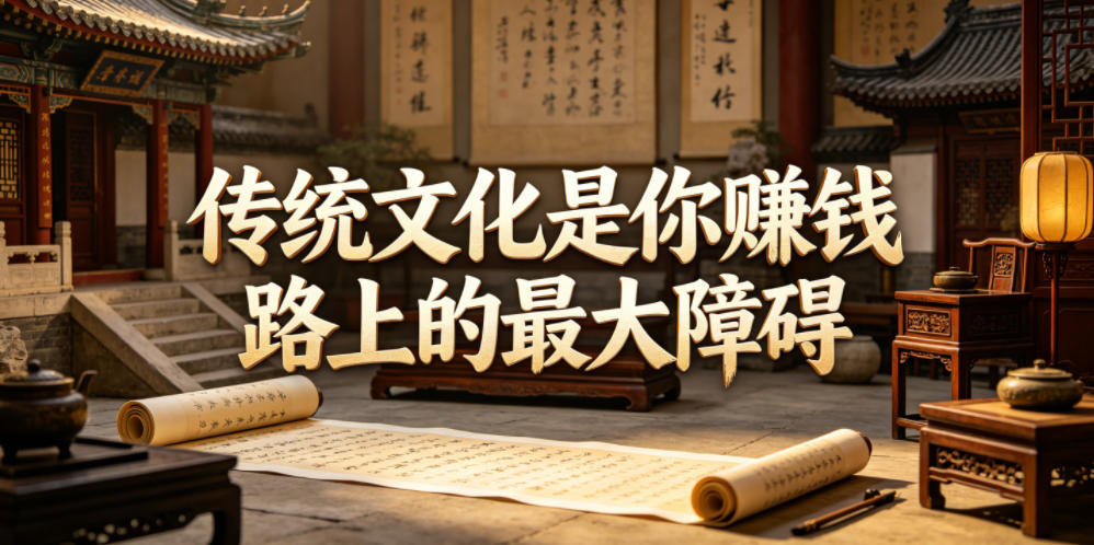 付费文章:传统文化是你賺钱路上的最大障碍-玩备项目资源网