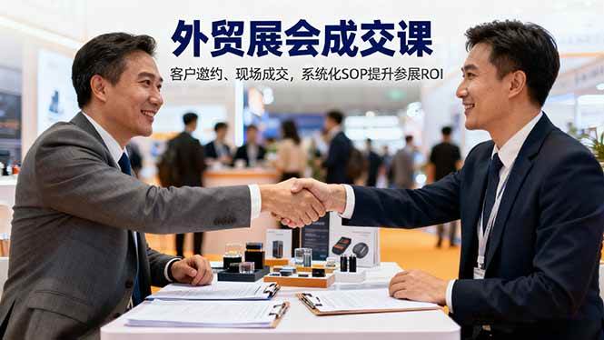 （16356期）外贸展会成交课，含目标制定、客户邀约、现场成交，系统化SOP提升参展ROI-玩备项目资源网