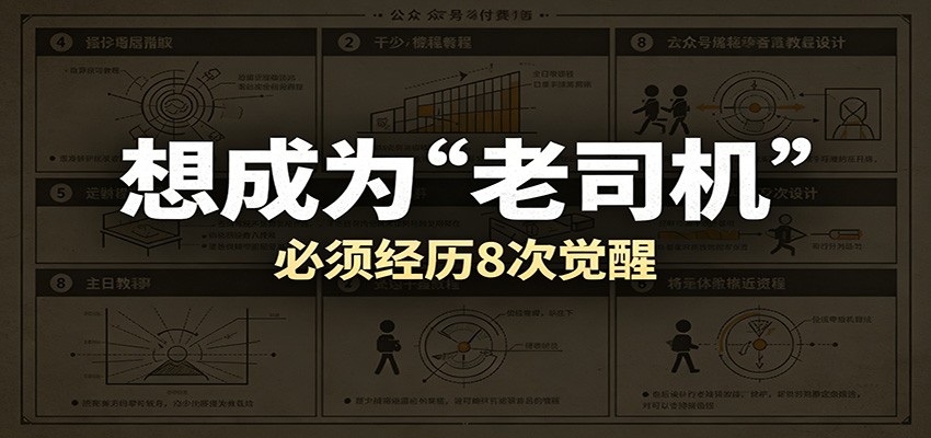 某公众号付费文章：想成为“老司机”，必须经历8次觉醒-玩备项目资源网