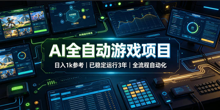 AI全自动游戏项目,日入1k,已稳定运行3年躺賺,全流程自动化!【揭秘】-玩备项目资源网