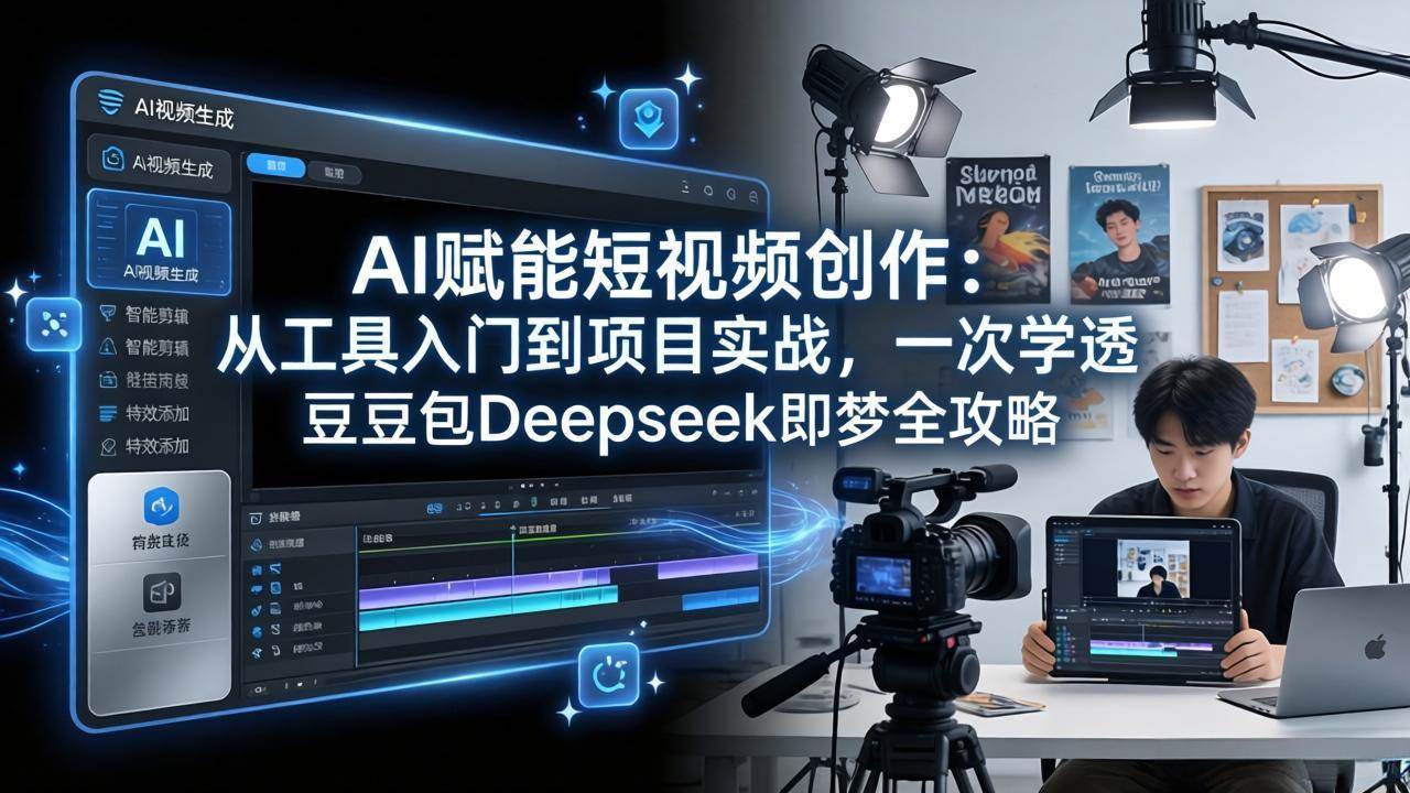 （17762期）AI赋能短视频创作：从工具入门到项目实战，一次学透豆包Deepseek即梦全攻略-玩备项目资源网