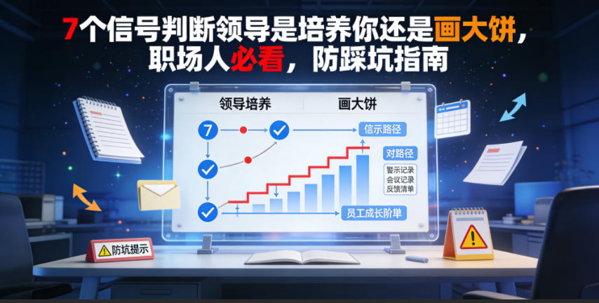 付费文章:7个信号判断领导是培养你还是画大饼,职场人必看,防踩坑指南-玩备项目资源网