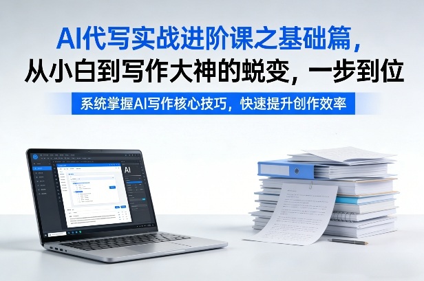 AI代写实战进阶课之基础篇,从小白到写作大神的蜕变,一步到位【揭秘】-玩备项目资源网