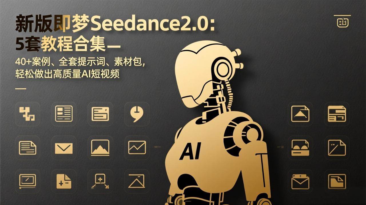 （17398期）新版即梦Seedance2.0：5套教程合集，40+案例、全套提示词、素材包，轻松做出高质量AI短视频-玩备项目资源网
