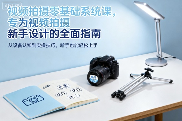 视频拍摄零基础系统课，专为视频拍摄新手设计的全面指南-玩备项目资源网