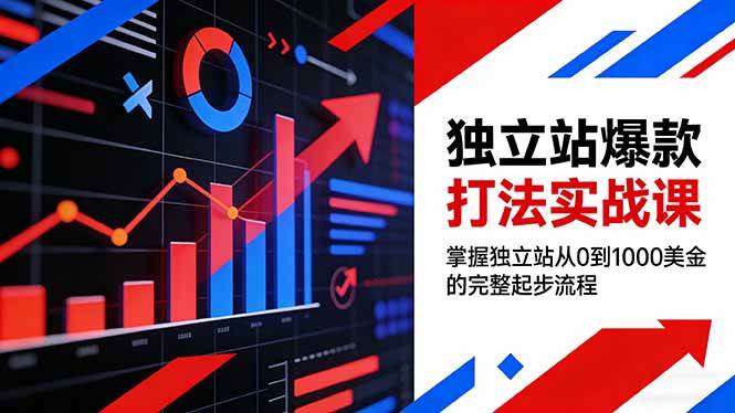 （17322期）独立站爆款打法实战课，掌握独立站从0到1000美金的完整起步流程-玩备项目资源网