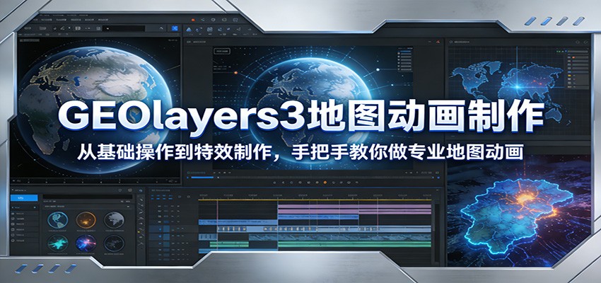 GEOlayers3地图动画制作：从基础操作到特效制作，手把手教你做专业地图动画-玩备项目资源网