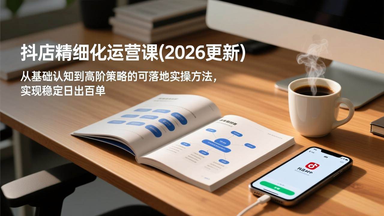 (18421期)抖店精细化运营课(更新5月),从基础认知到高阶策略的可落地实操方法,实现稳定日出百单-玩备项目资源网