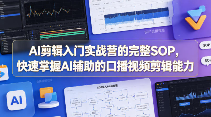 AI剪辑入门实战营的完整SOP，快速掌握AI辅助的口播视频剪辑能力-玩备项目资源网