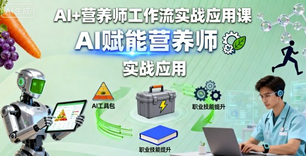 AI+营养师工作流实战应用课，AI赋能营养师-玩备项目资源网