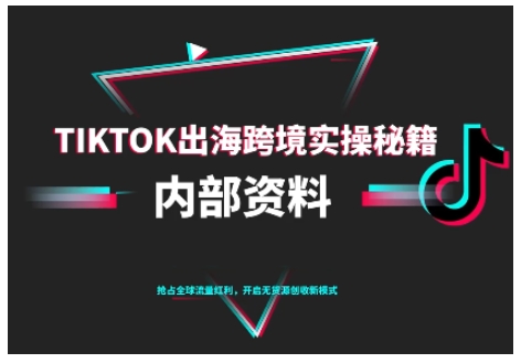 TikTok跨境电商0-1搭建运营，TK出海跨境实操秘籍（10月更新）-玩备项目资源网