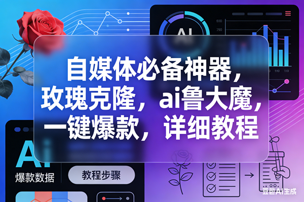 （17766期）玫瑰克隆，ai鲁大魔工具，自媒体必备神器，一键爆款，详细教程。-玩备项目资源网