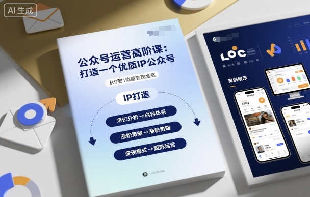 公众号运营高阶课，打造一个优质IP公众号-玩备项目资源网