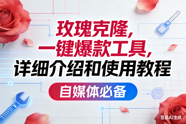 （17475期）玫瑰克隆，一键爆款工具详细介绍和使用教程，自媒体必备-玩备项目资源网
