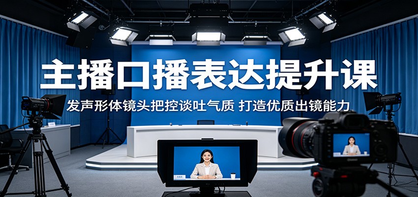 主播口播表达提升课：发声形体镜头把控谈吐气质，打造优质出镜能力-玩备项目资源网